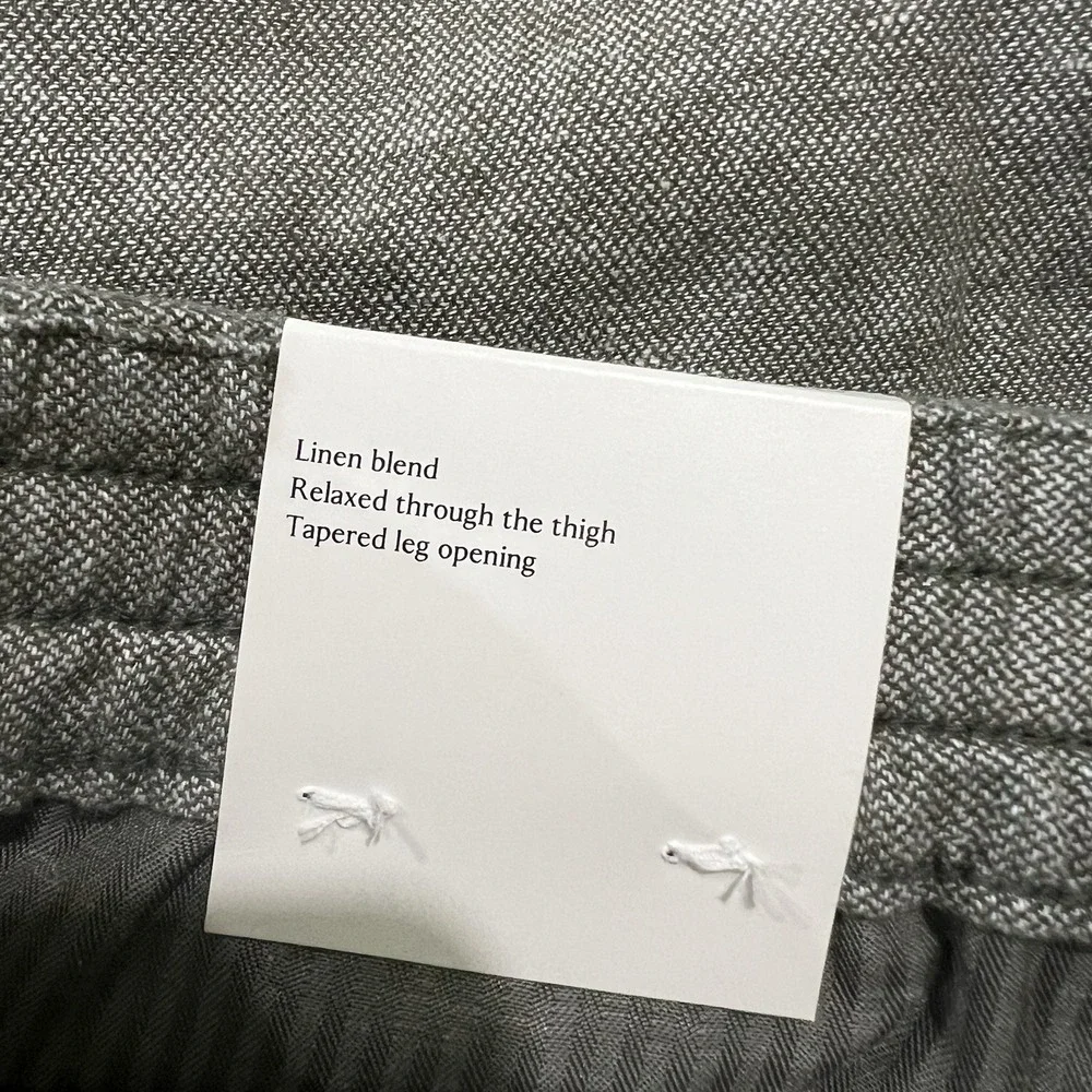 NEW Banana Republic Men's Athletic Fit Linen Blend Pants Green Grey 38x29